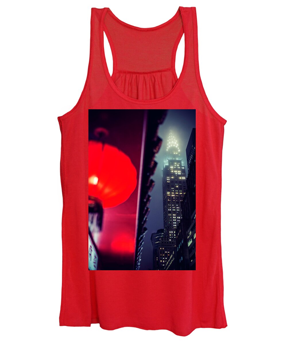 New; York; City; Photography; Fine; Art; Manhattan; Nyc; Cityscape; Travel; Wedding; Photographer; Workshop; Ny; Photographers; Backdrop; Courses; Prints; Chicago Women's Tank Top featuring the photograph Chrysler Building in Fog by Randy Lemoine