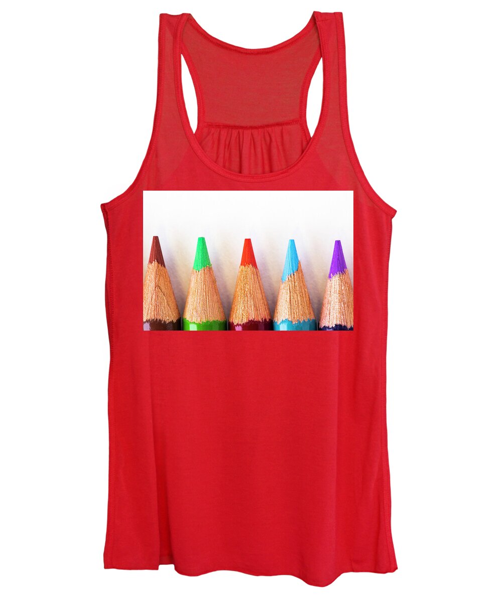 North Wilkesboro Women's Tank Top featuring the photograph Colorful Pencil Points by Charles Floyd