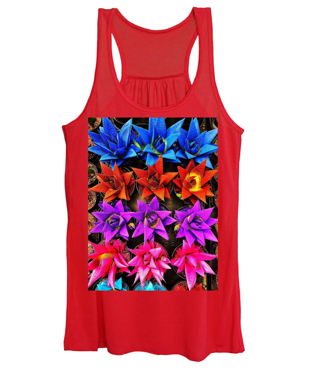  Women's Tank Top featuring the photograph Colorful succulent by Stephen Dorton