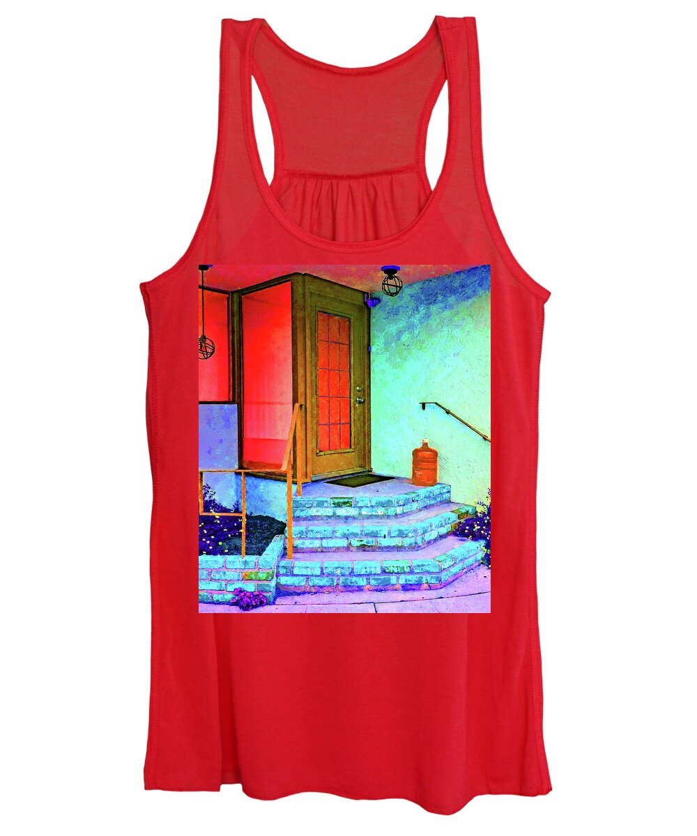 Entrance Women's Tank Top featuring the photograph Cool Building Entrance by Andrew Lawrence