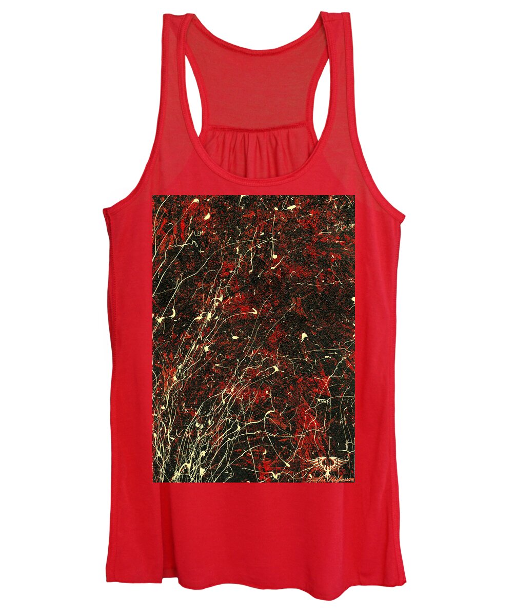 Abstract Women's Tank Top featuring the painting Divine Fire by Heather Meglasson Impact Artist