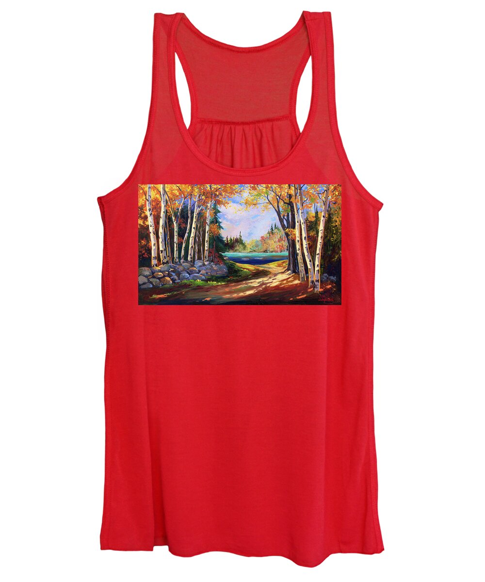 Schaefer Miles Women's Tank Top featuring the painting Eau Claire Inspiration by Kevin Wendy Schaefer Miles