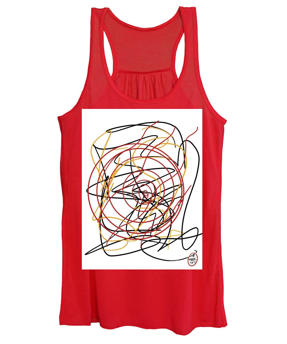  Women's Tank Top featuring the painting Entangled by Oriel Ceballos