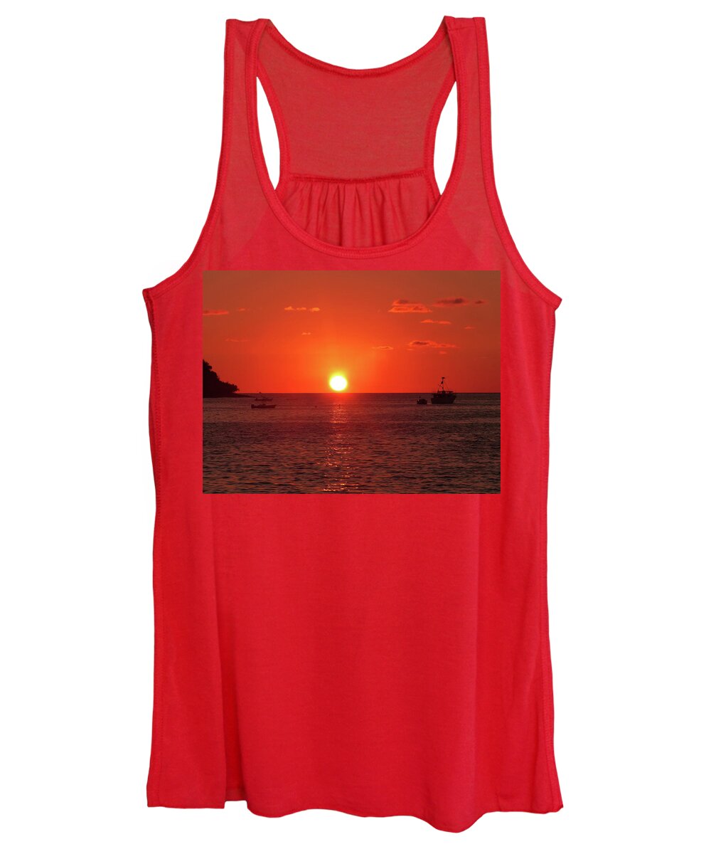 Silhouettes Women's Tank Top featuring the photograph Exquisitely Red by Rosanne Licciardi