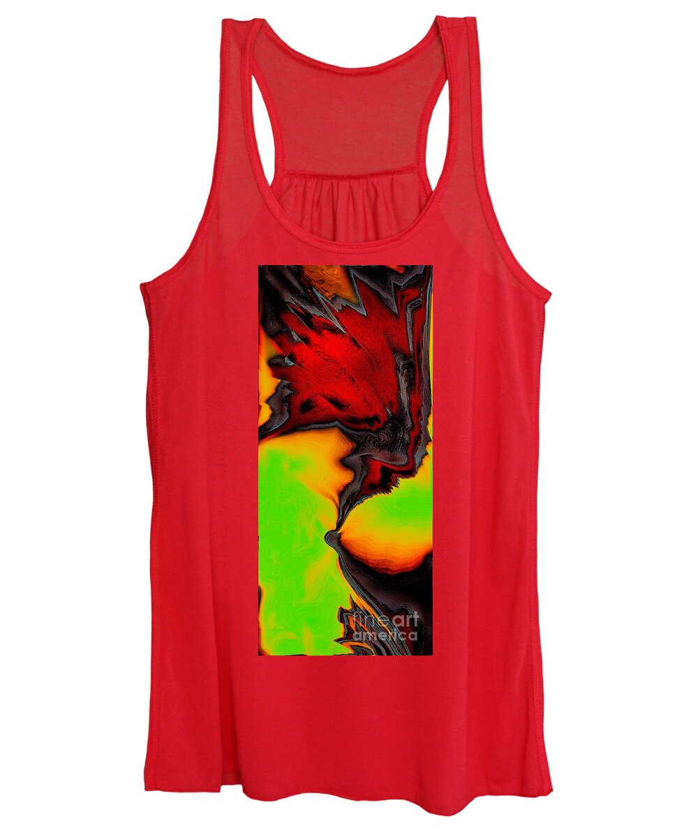Euphoric Glowing Effervescent Women's Tank Top featuring the digital art Feathered Winds by Glenn Hernandez