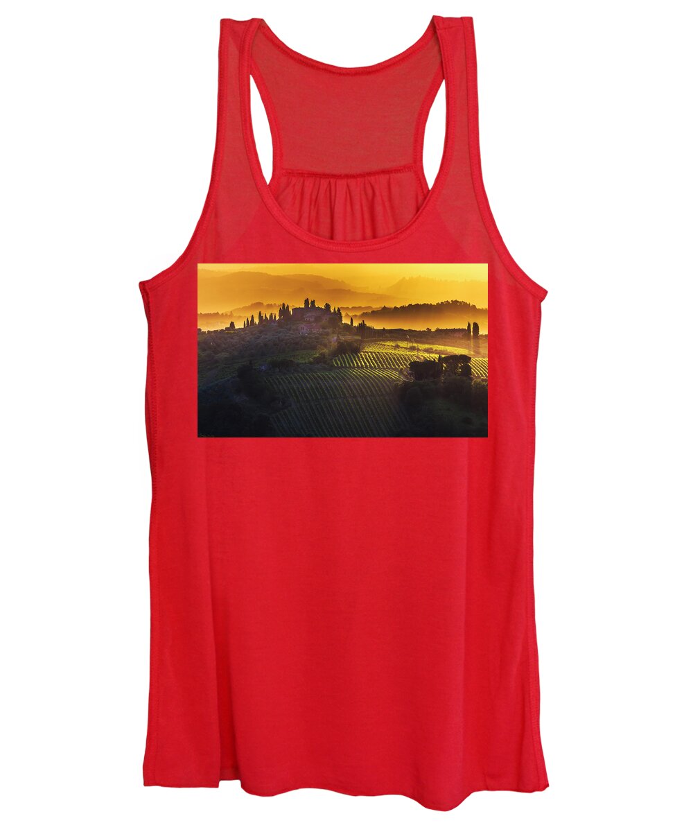 Italy Women's Tank Top featuring the photograph Golden Tuscany by Evgeni Dinev
