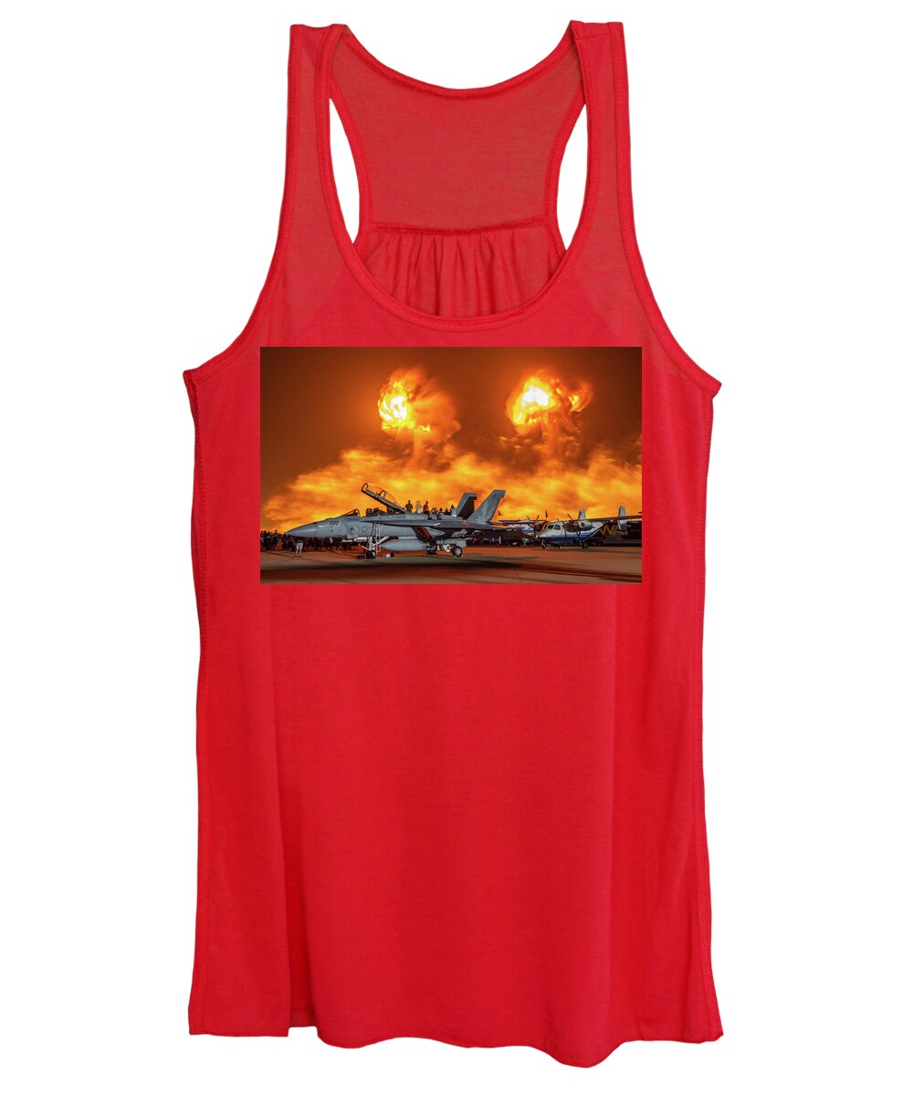 Airplane Women's Tank Top featuring the photograph Great Balls of Fire by David Hart