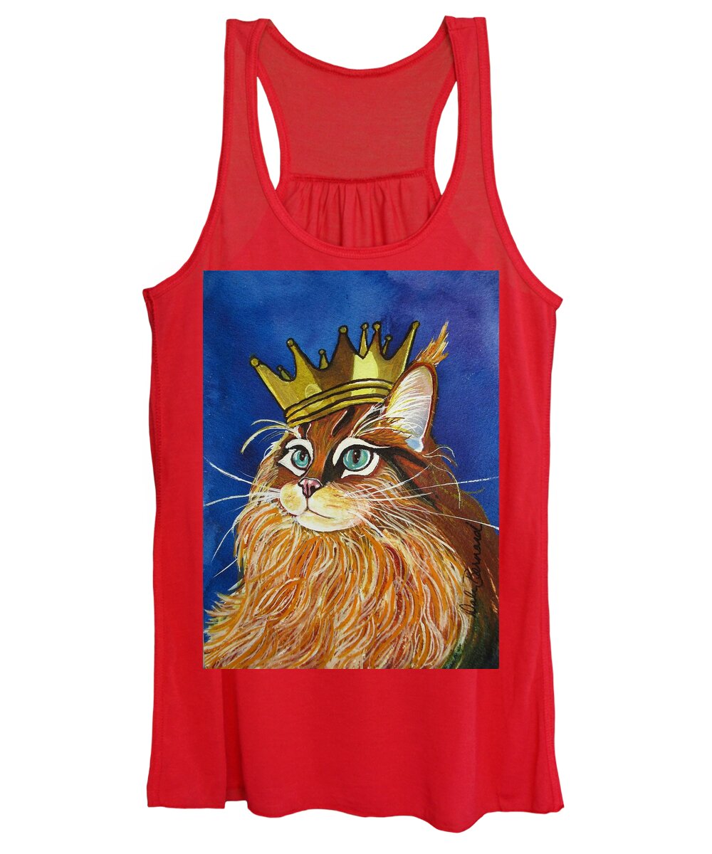Cat Women's Tank Top featuring the painting His Highness Will Not Be Granting An Audience Today by Dale Bernard