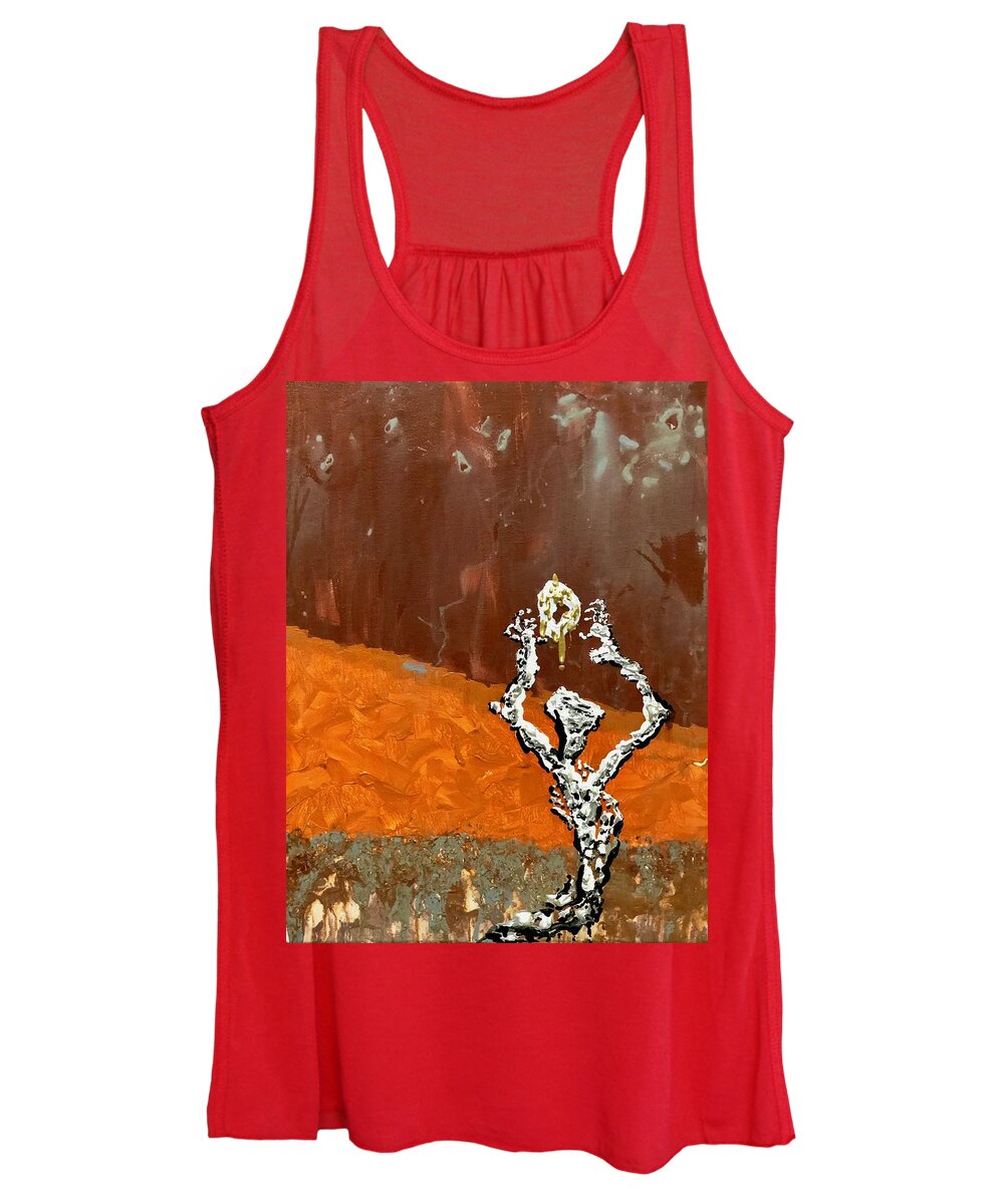 Sky Women's Tank Top featuring the painting Honey Drip - Crack the Sky by Bethany Beeler
