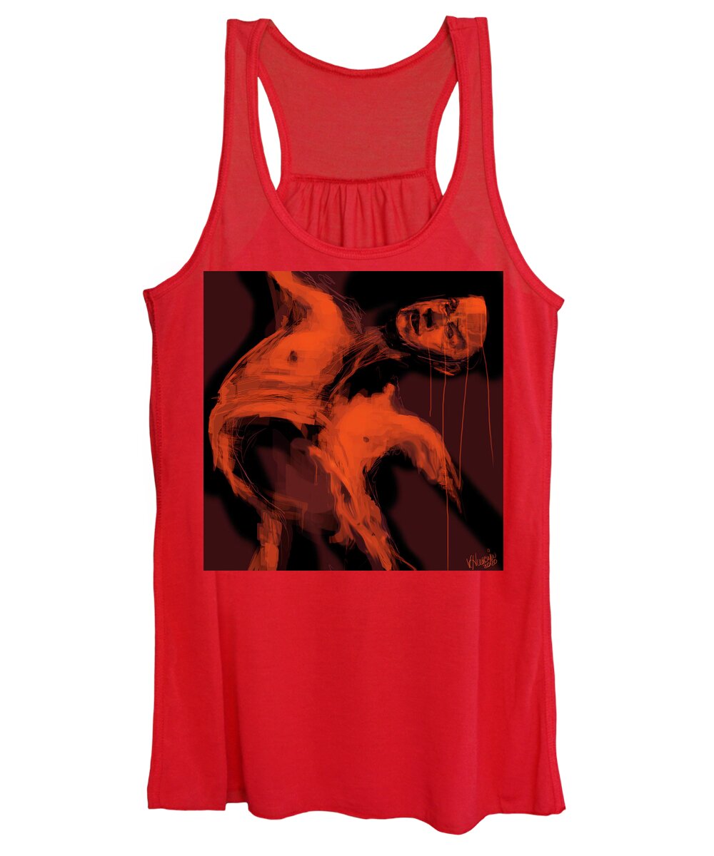 #forensicart Women's Tank Top featuring the digital art In the Morgue 8 by Veronica Huacuja