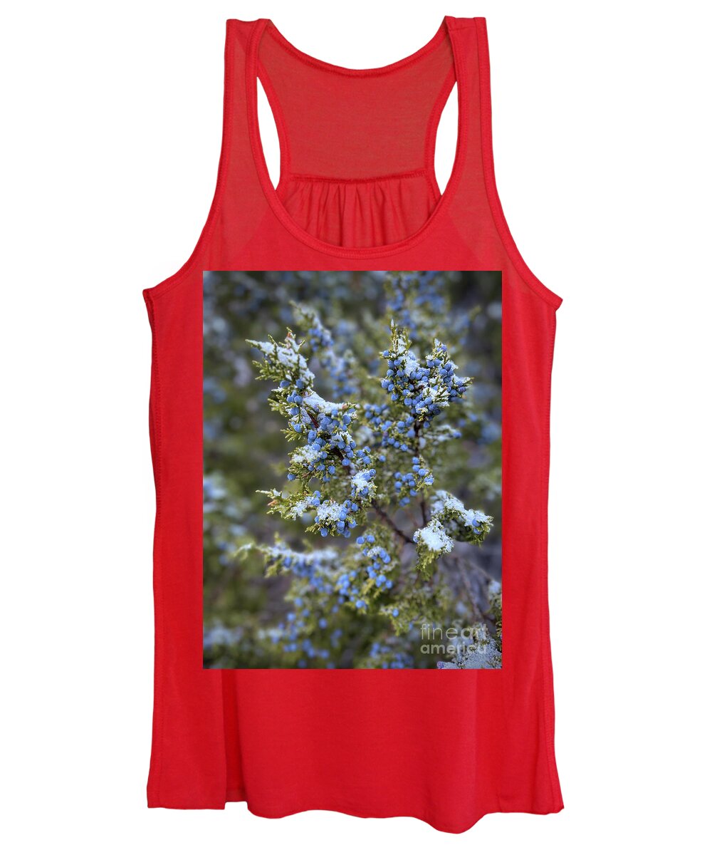 Christmas Cards Women's Tank Top featuring the photograph Juniper Berries by Maresa Pryor-Luzier