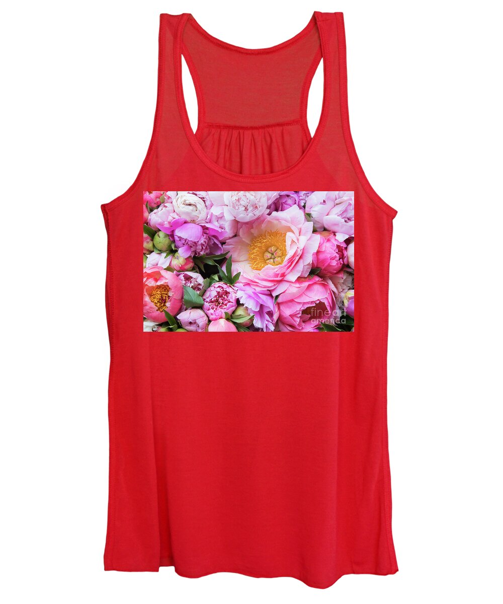 Peonies Women's Tank Top featuring the photograph Kissed by Spring by Marilyn Cornwell