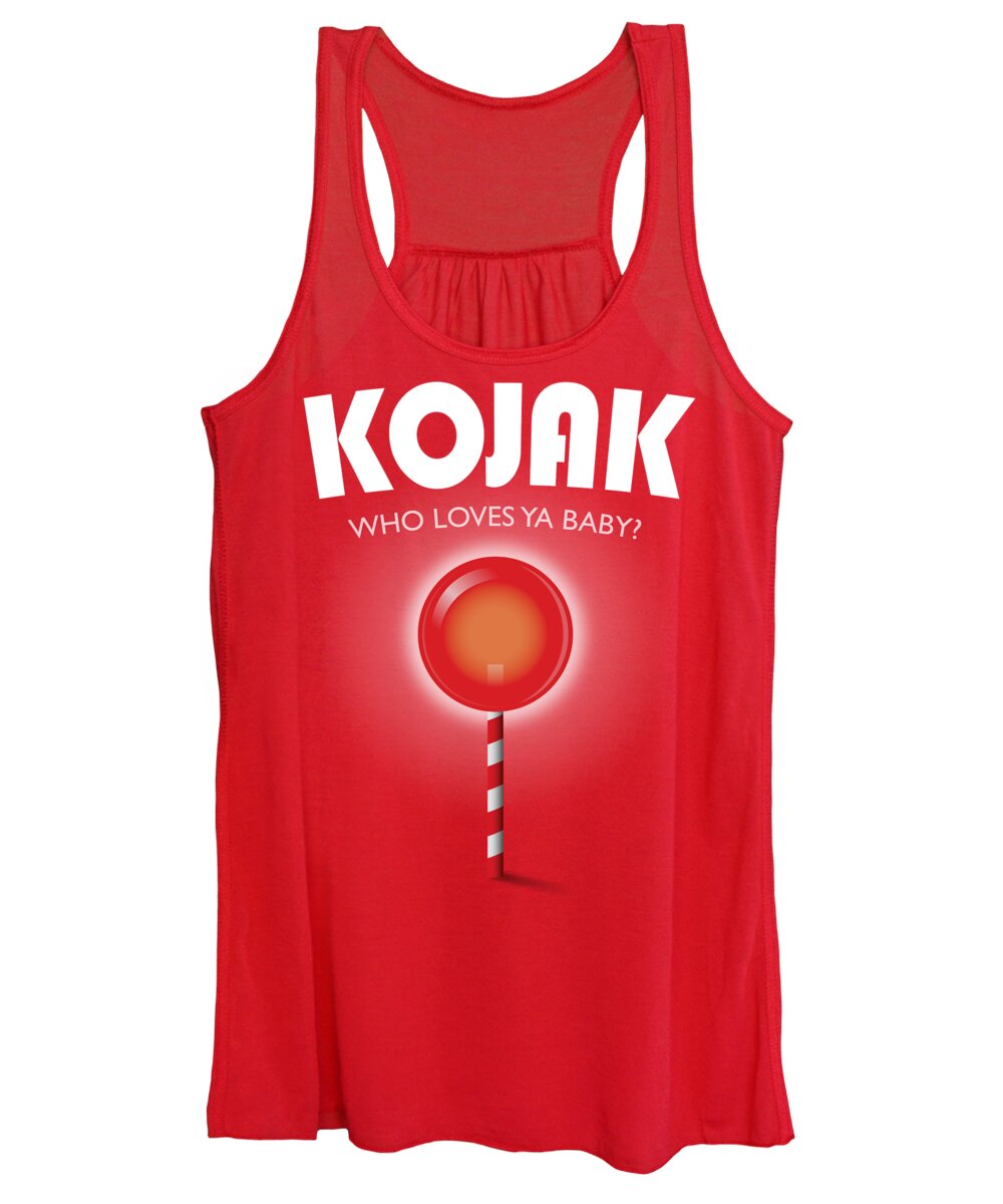 Kojak Women's Tank Top featuring the digital art Kojak TV series poster by Movie Poster Boy