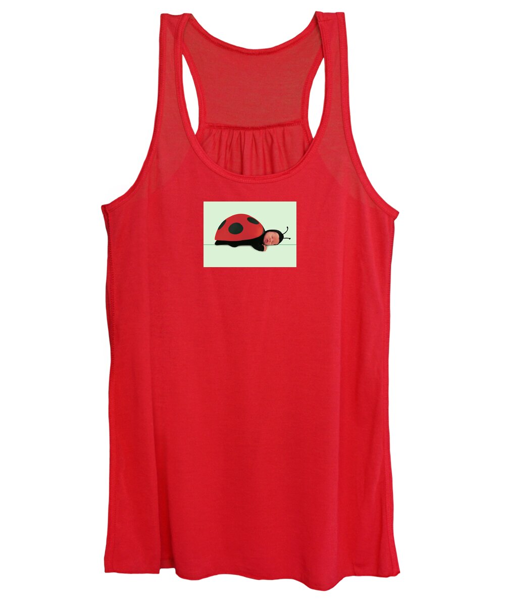 Ladybug Women's Tank Top featuring the photograph Ladybug #2 by Anne Geddes