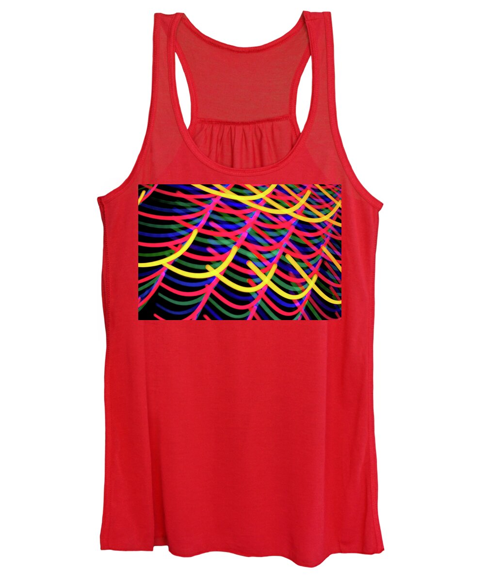 Light Women's Tank Top featuring the photograph Light Painting - Waves by Sean Hannon