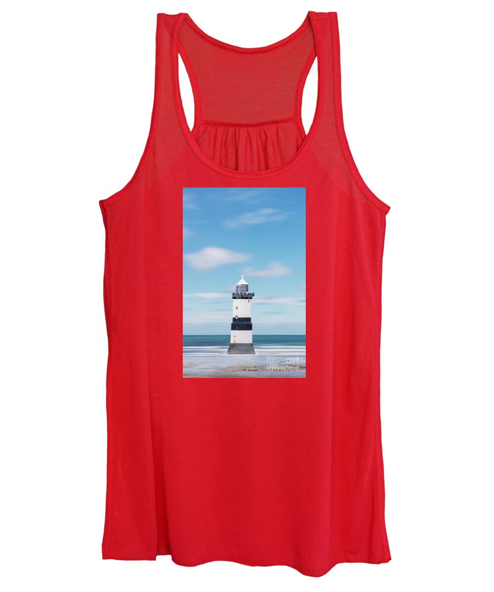 Lighthouse Women's Tank Top featuring the photograph Lighthouse in the Sea by David Lichtneker