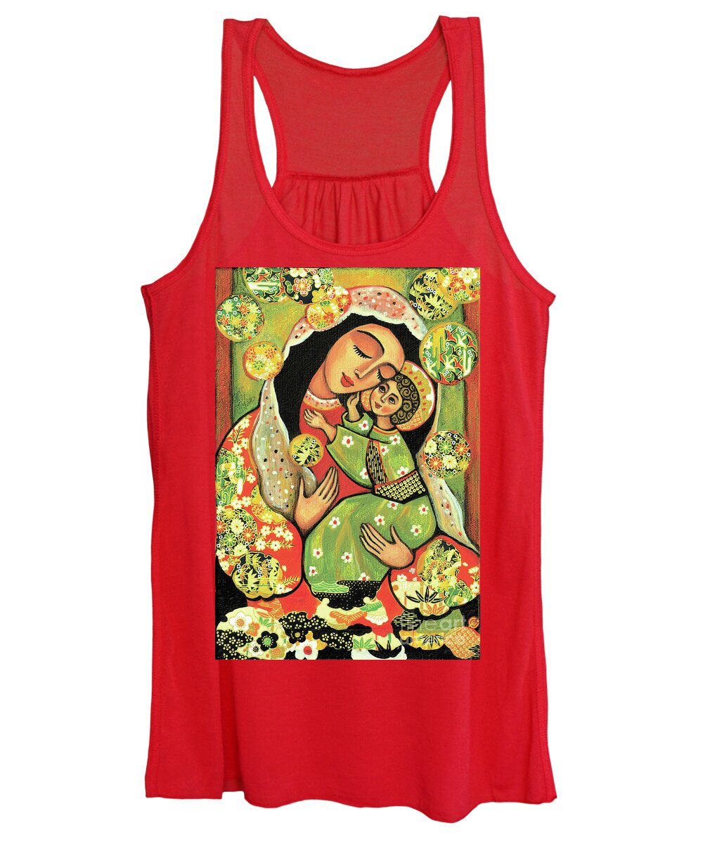 Mother And Child Women's Tank Top featuring the painting Madonna and Child by Eva Campbell