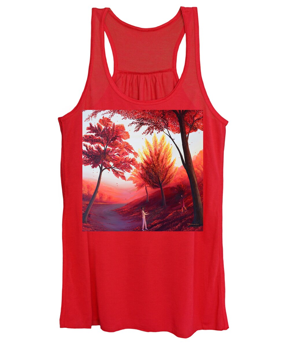 Autumn Women's Tank Top featuring the painting Meet me in the Fall by Torrence Ramsundar