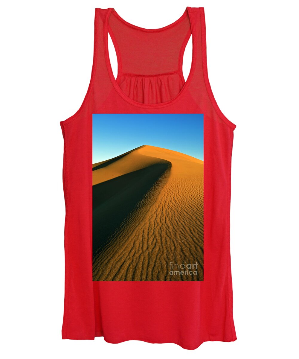 Mesquite Flats Sand Dunes Women's Tank Top featuring the photograph Mesquite Flats sand dunes, Death Valley, California by Neale And Judith Clark
