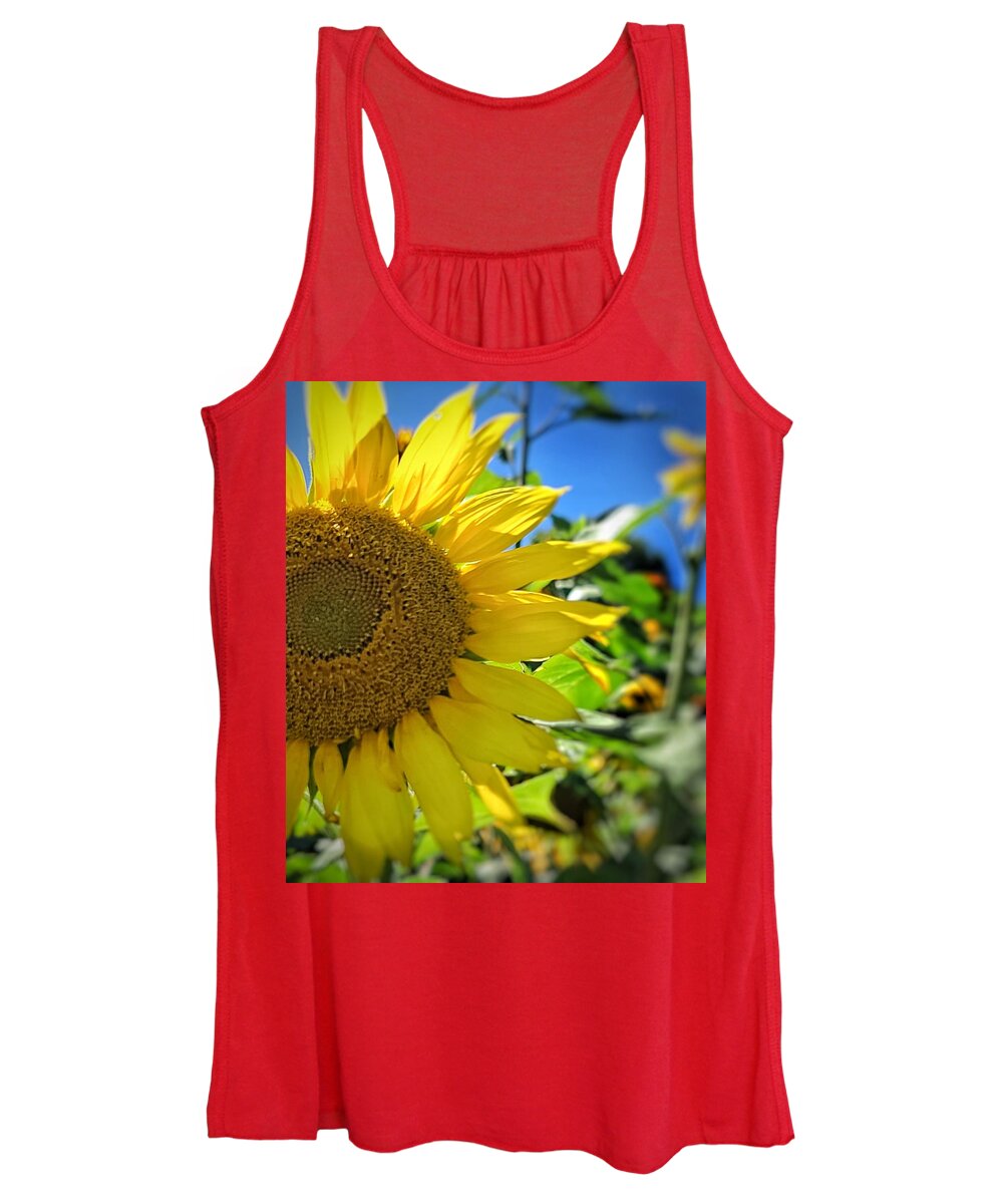 Sunflower Women's Tank Top featuring the photograph My Good Side by Terry Ann Morris
