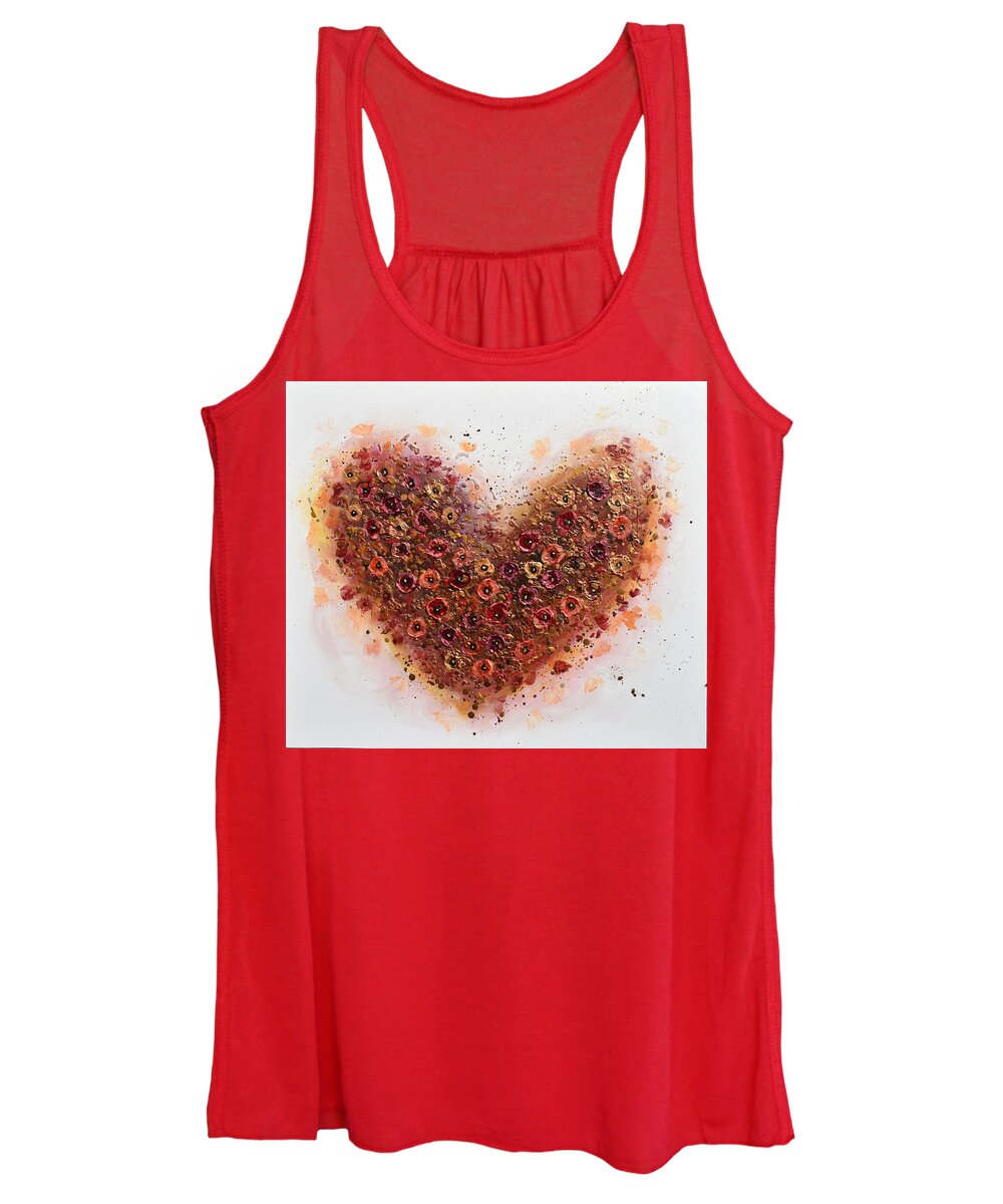 Heart Women's Tank Top featuring the painting One Love by Amanda Dagg