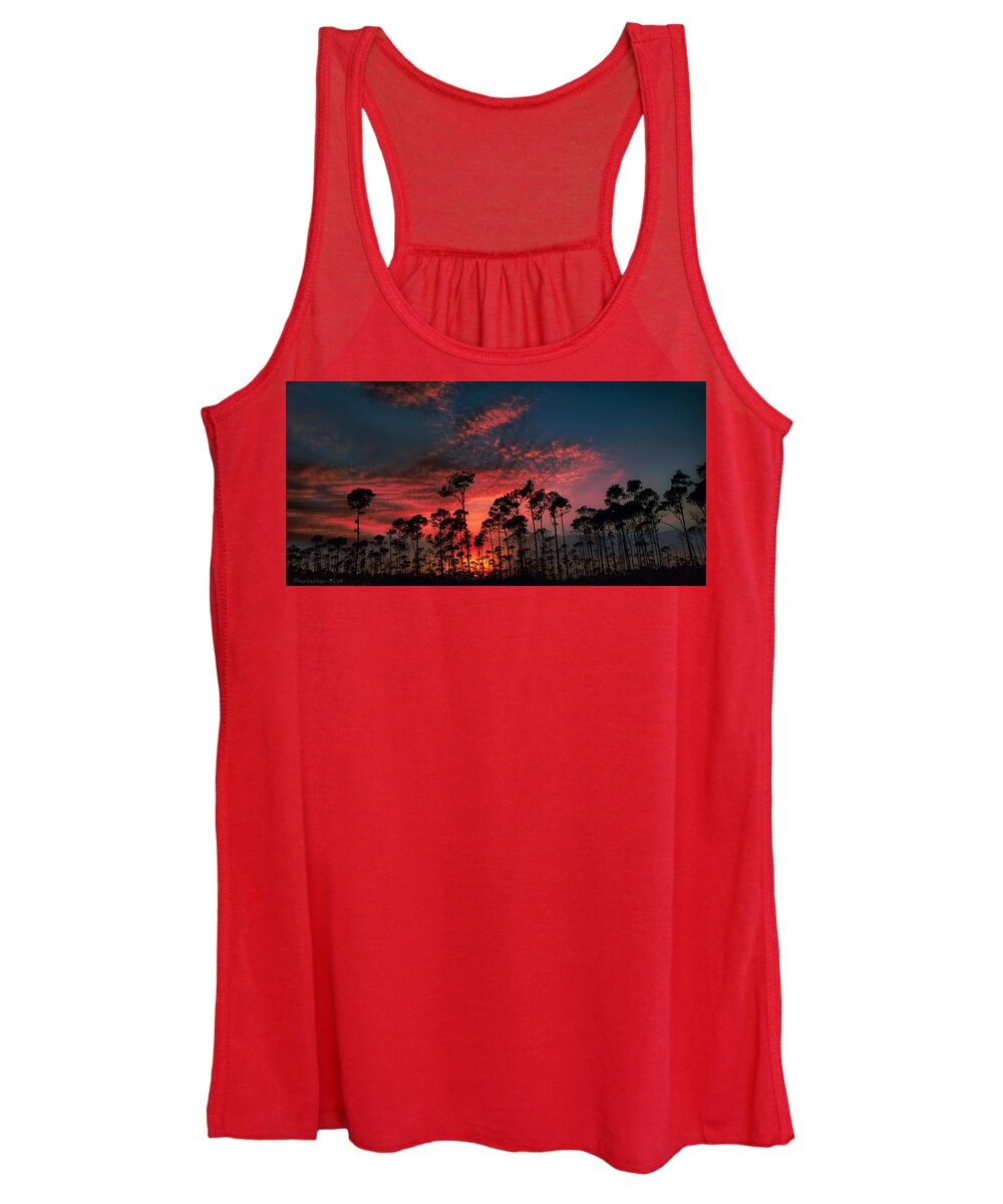 Sunset Women's Tank Top featuring the photograph Painted Sky by Montez Kerr