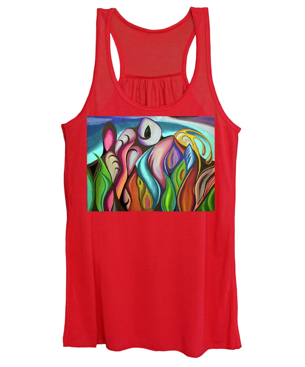 Surreal Women's Tank Top featuring the mixed media Pods by Jeff Malderez