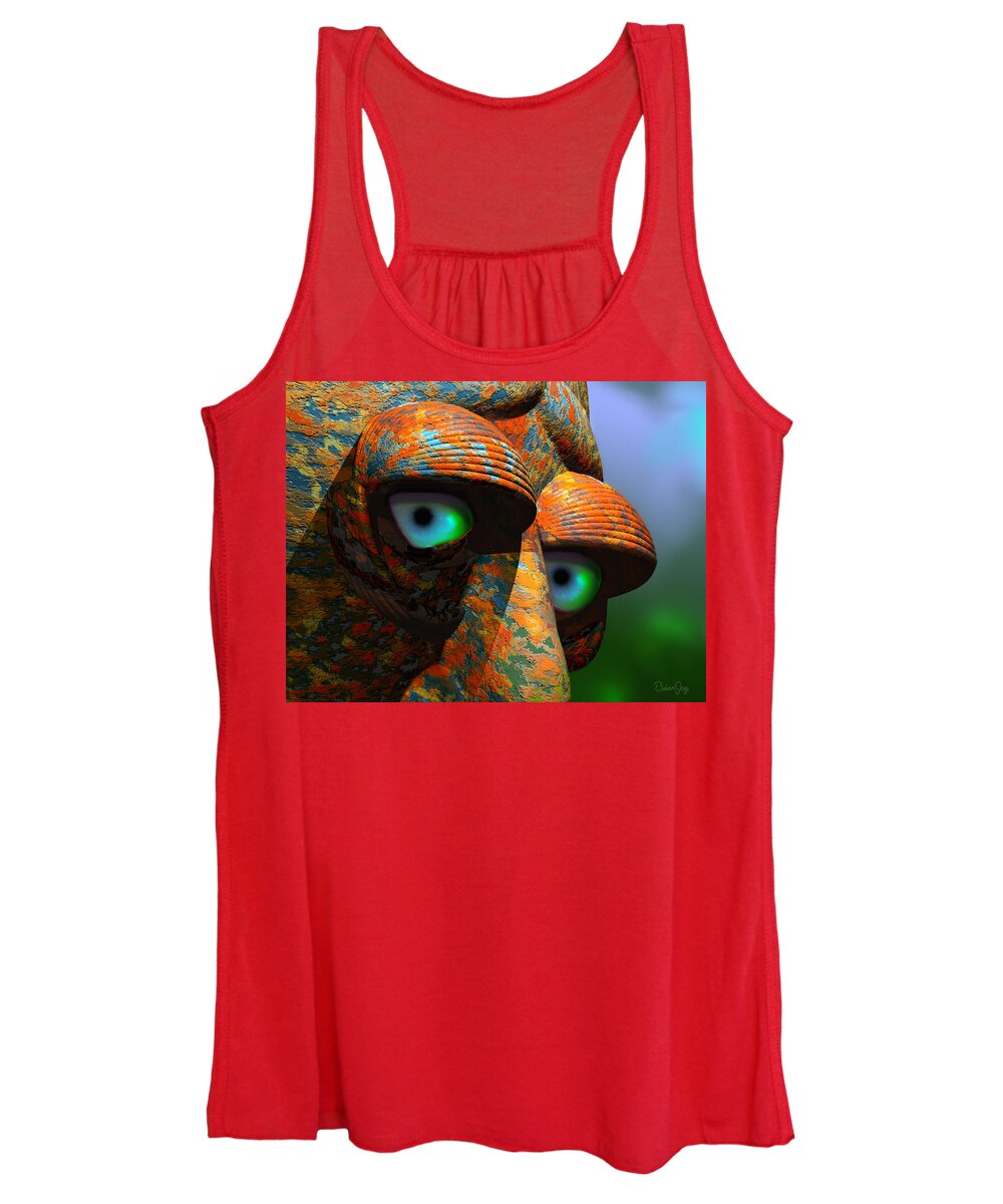 Digital Art Women's Tank Top featuring the digital art Rusted by Brian Jay