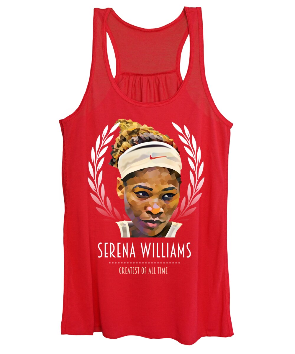 Movie Poster Women's Tank Top featuring the digital art Serena Williams - Greatest Of All Time by Movie Poster Boy
