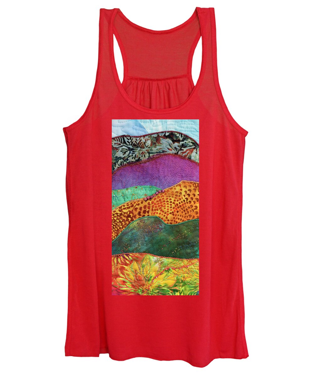 Shrine To Land And Sky Women's Tank Top featuring the mixed media Shrine to Land and Sky E by Vivian Aumond