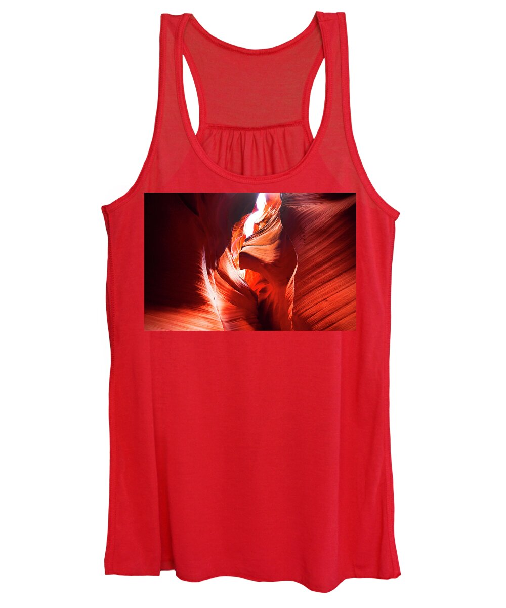 Slot Canyon Women's Tank Top featuring the photograph Slot Canyon Lake Powell by Rick Wilking