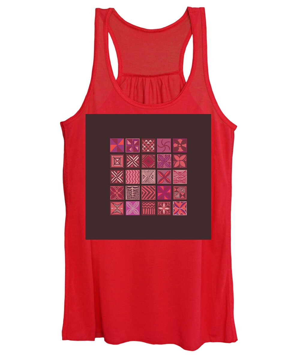  Women's Tank Top featuring the mixed media Square Kapa 5a by Doug Fischer