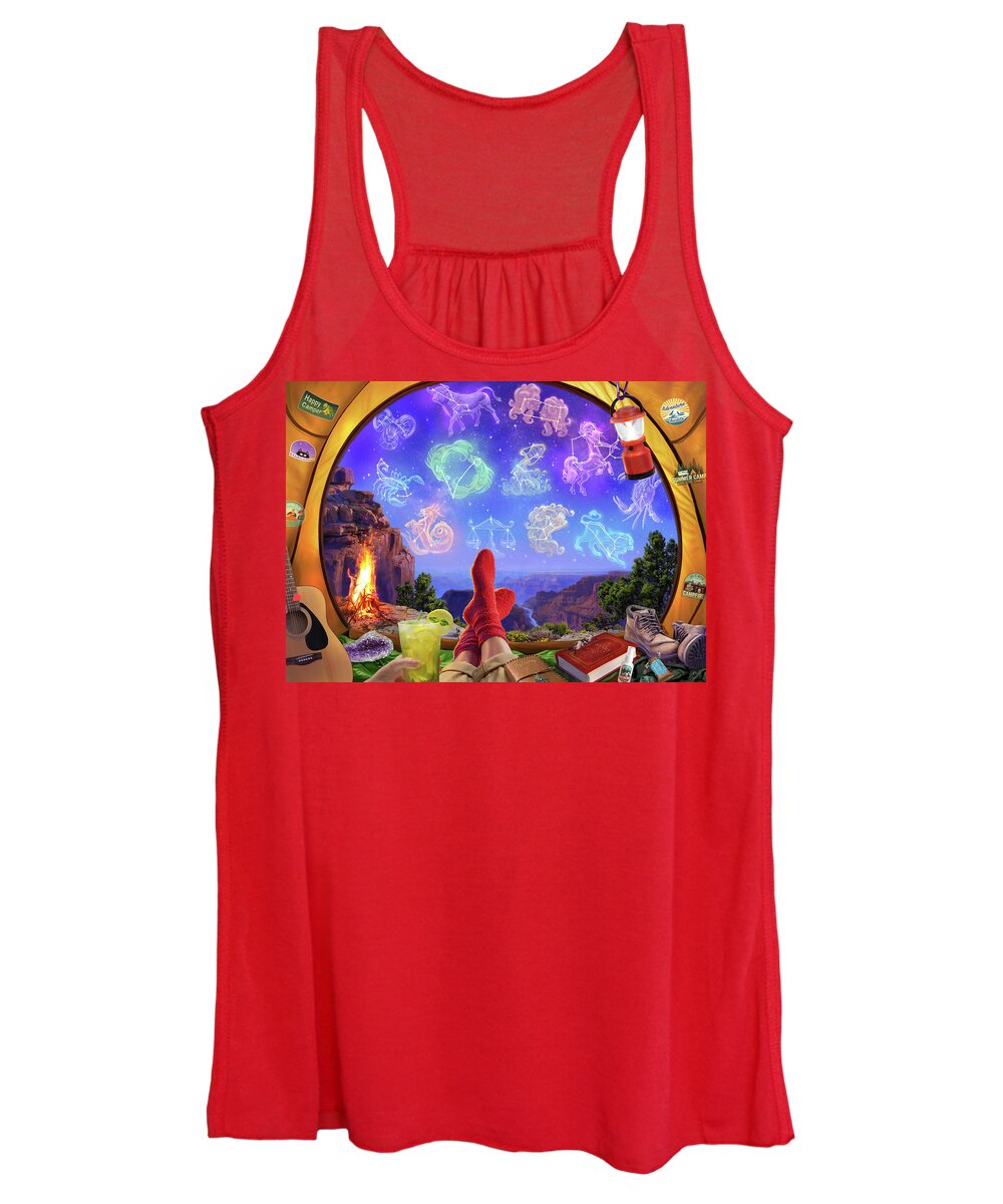 Star Gazing Women's Tank Top featuring the painting Star Gazer by Jeff Haynie