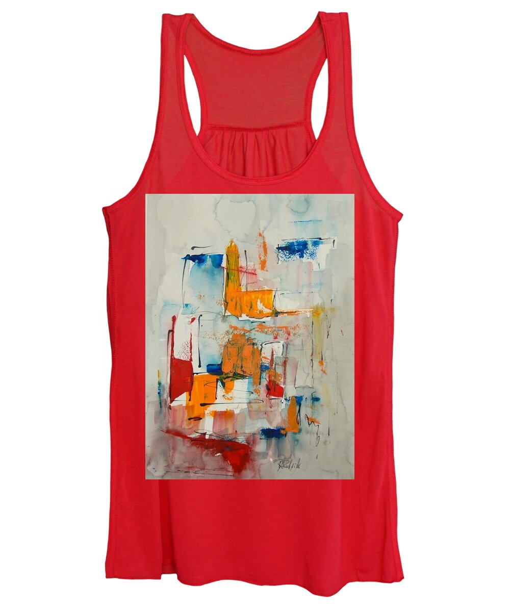  Women's Tank Top featuring the painting Stillness and Motion #1 by Dick Richards