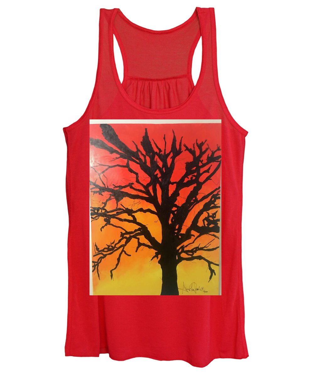  Women's Tank Top featuring the mixed media Strange Fruit by Angie ONeal