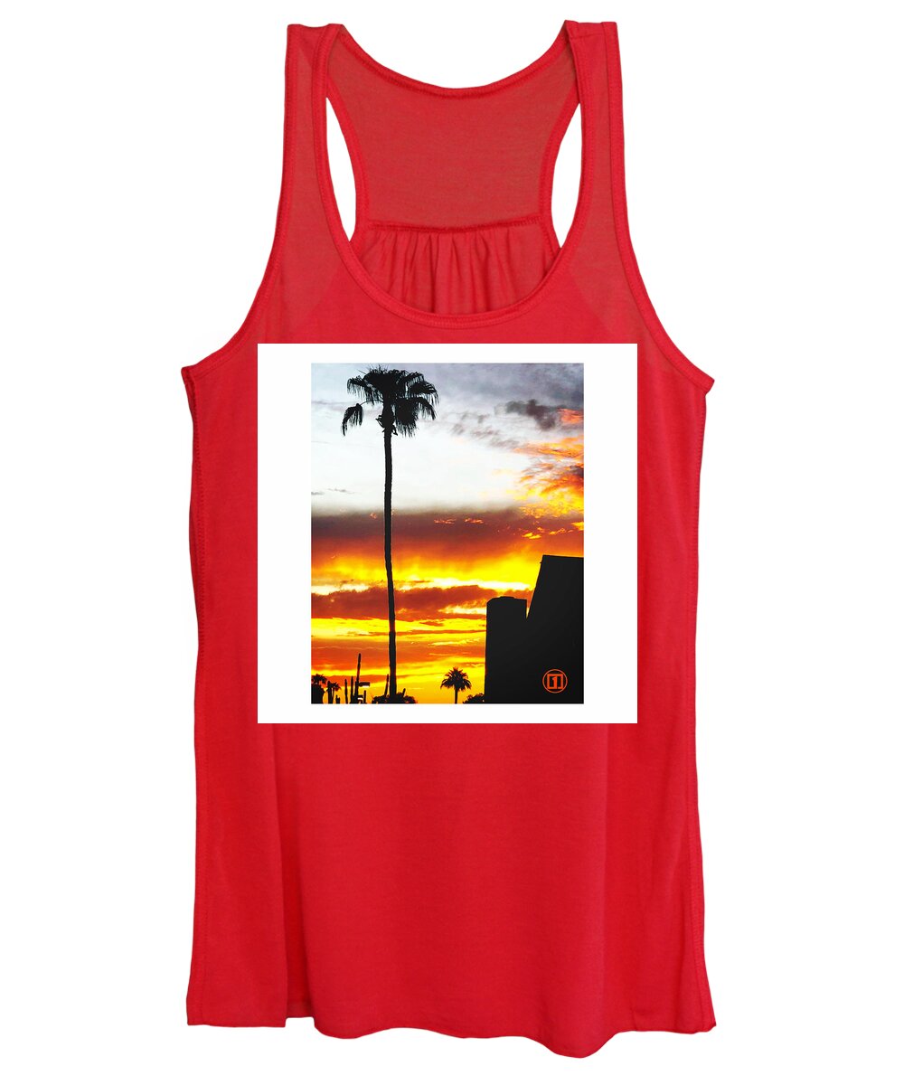Sunset Women's Tank Top featuring the photograph Sunset at SQ1 by Grey Coopre
