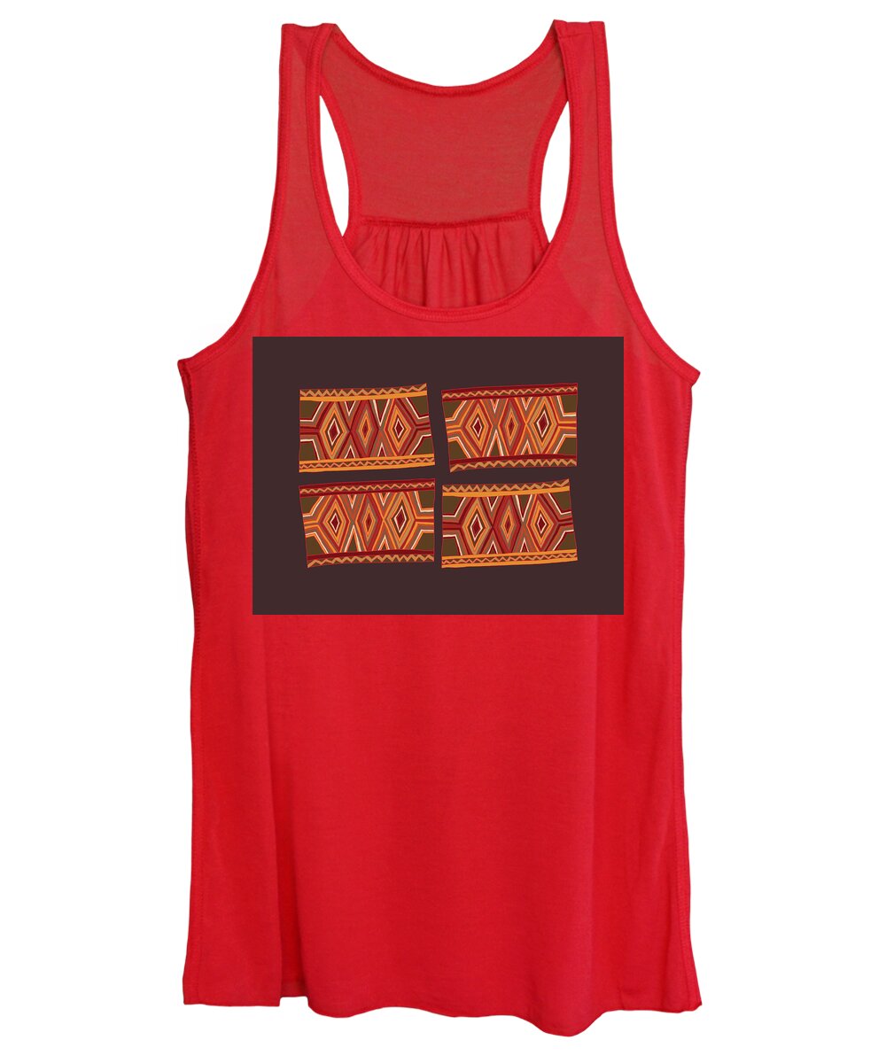  Women's Tank Top featuring the mixed media Tapa 10a by Doug Fischer