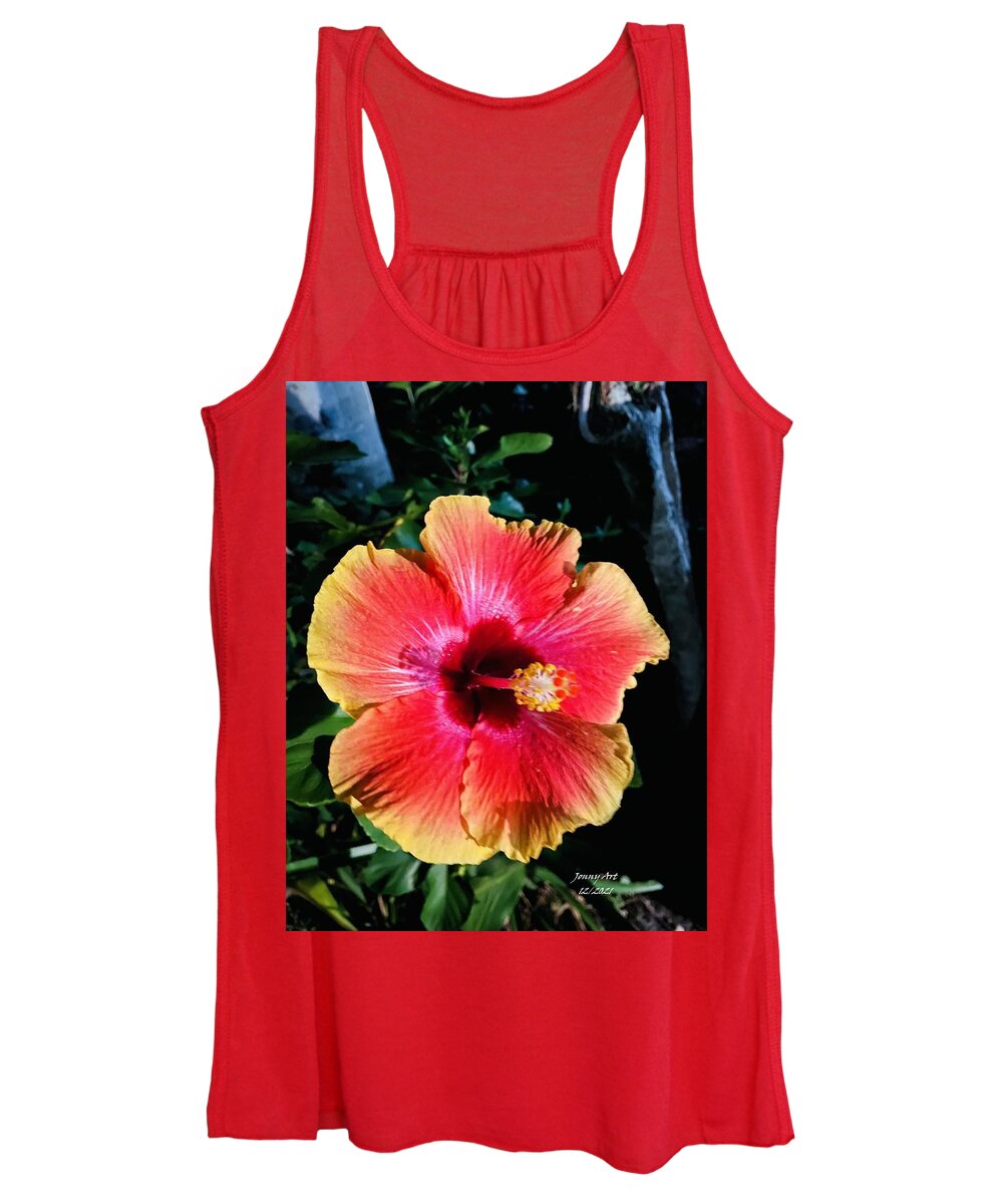 Flowers Women's Tank Top featuring the photograph Thanksgiving Hibiscus by John Anderson