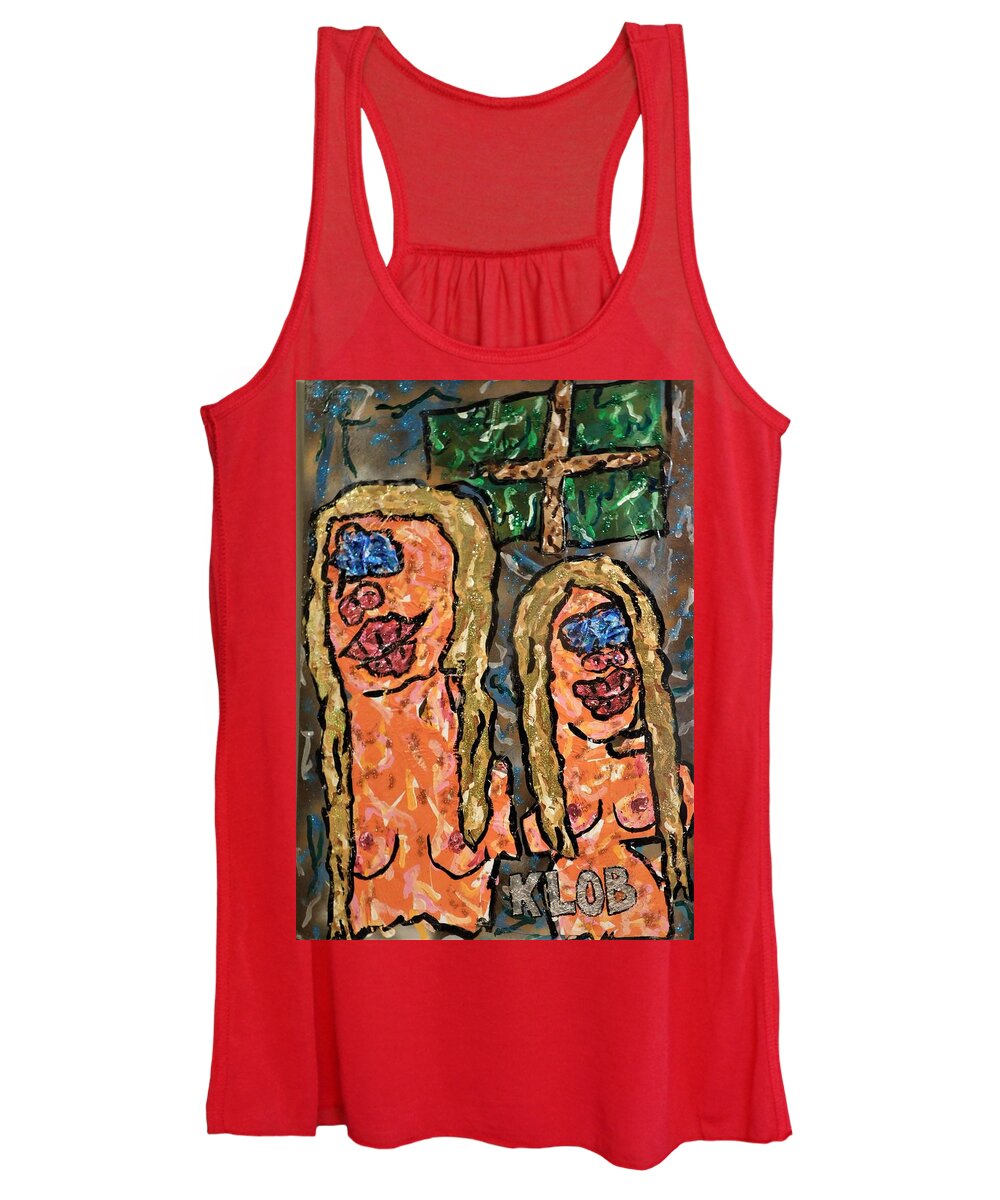 Model Moved Women's Tank Top featuring the mixed media The Model Moved by Kevin OBrien