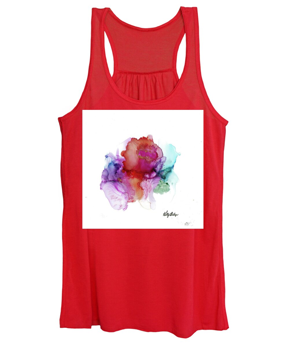 Rose Women's Tank Top featuring the painting The Rose At The End Of The Day by Katy Bishop