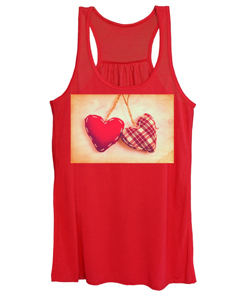 Valentine Women's Tank Top featuring the photograph Two hearts by Delphimages Photo Creations