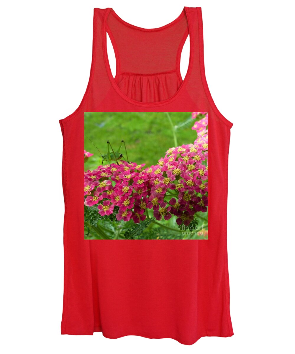 Grasshopper Women's Tank Top featuring the photograph Welcome Spring by Rosanne Licciardi