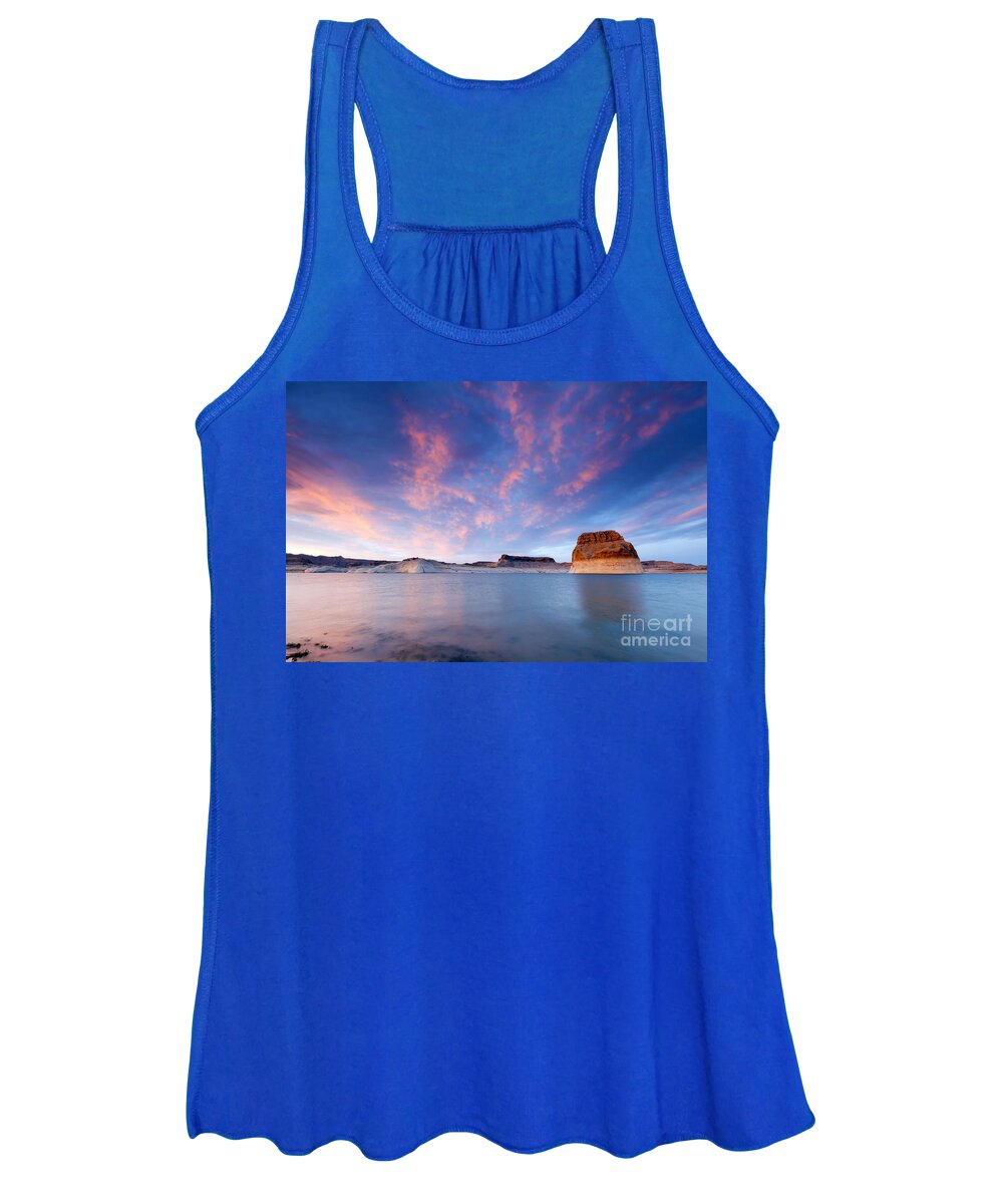 Lake Women's Tank Top featuring the photograph 0679 Lake Powell Sunset by Steve Sturgill
