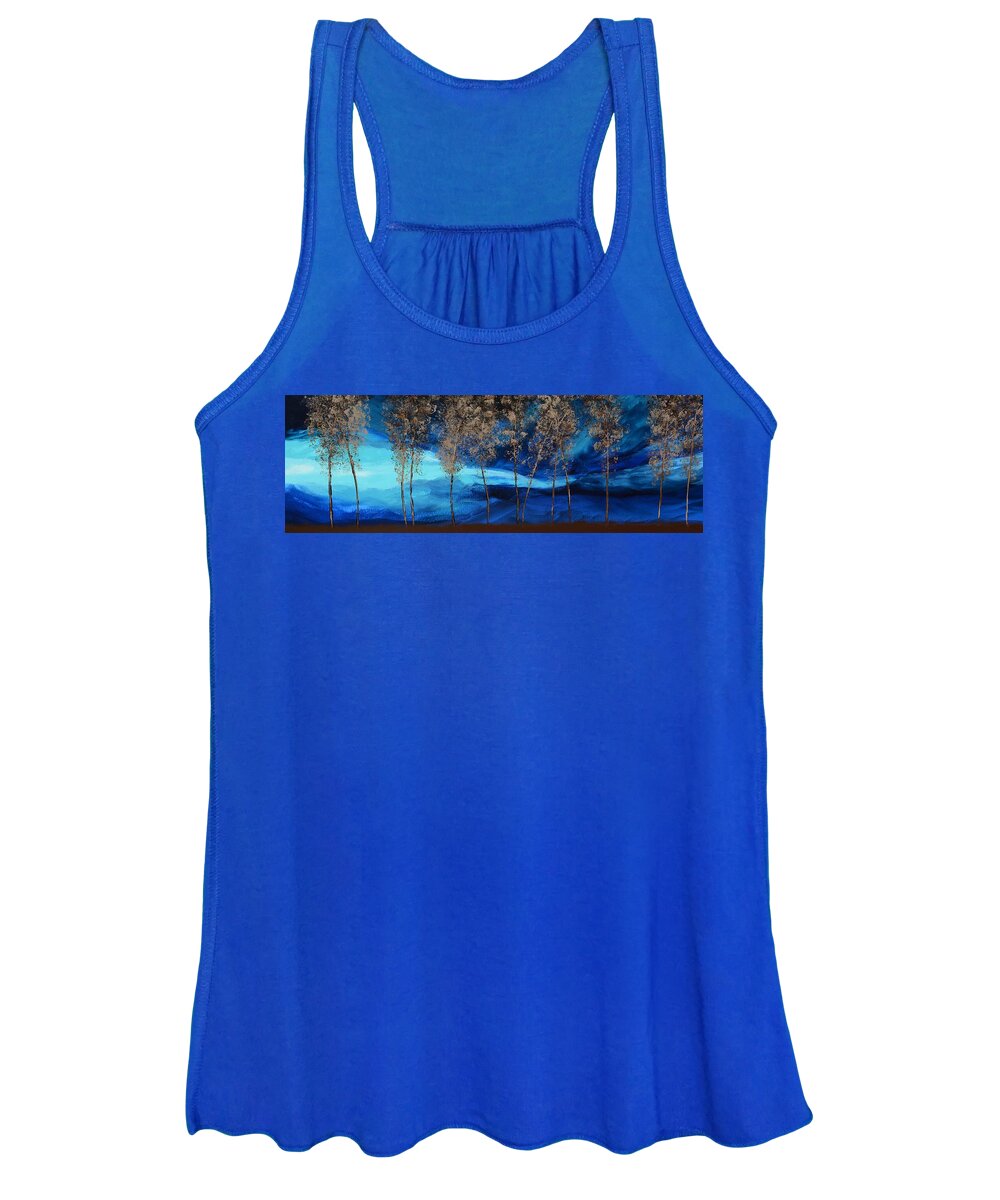 Storm Women's Tank Top featuring the painting Brewing Storm by Linda Bailey