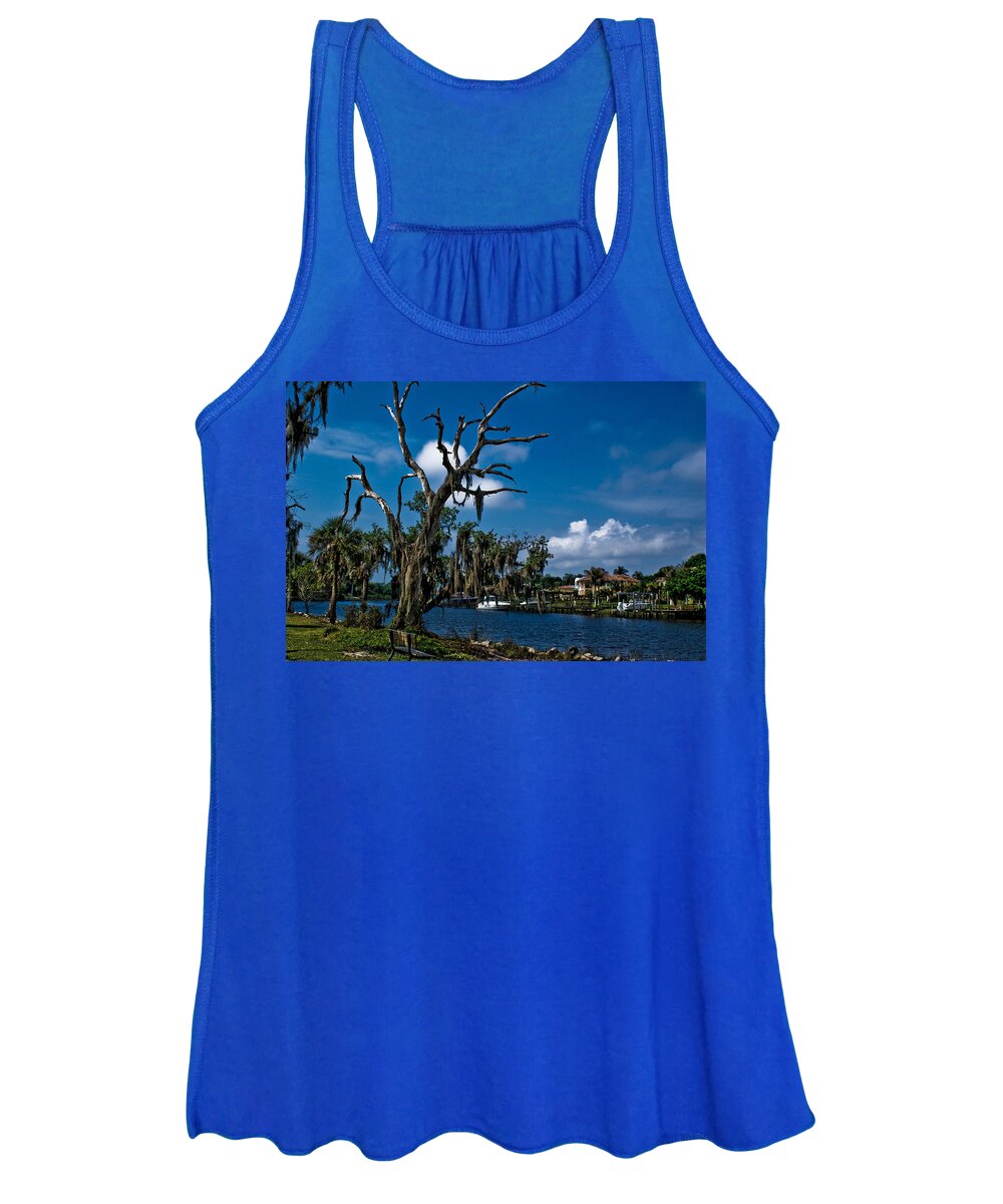 Landscape Women's Tank Top featuring the photograph By the River #1 by Chauncy Holmes