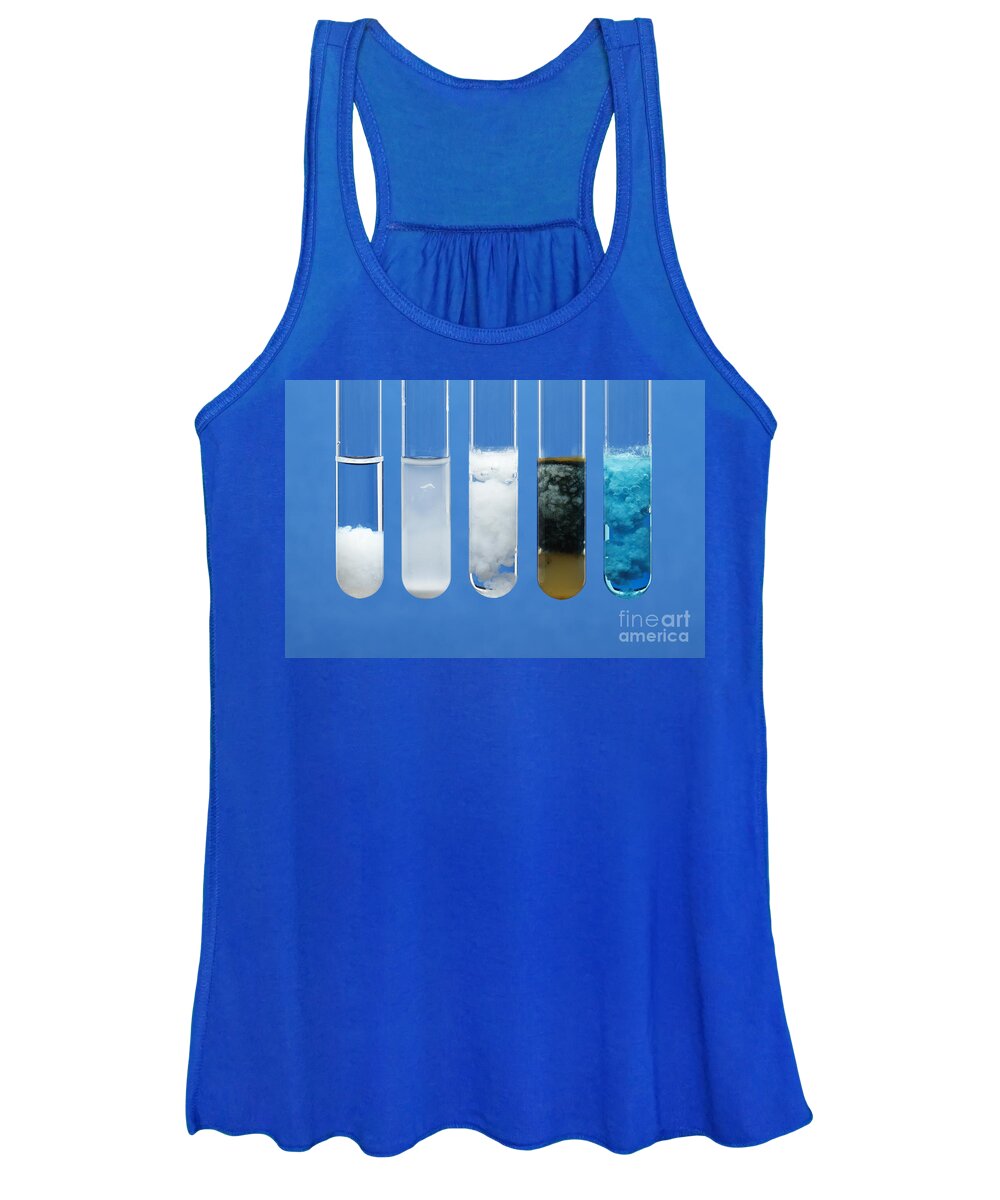 Caco3 Women's Tank Top featuring the photograph Metal Carbonate Precipitates #1 by GIPhotoStock