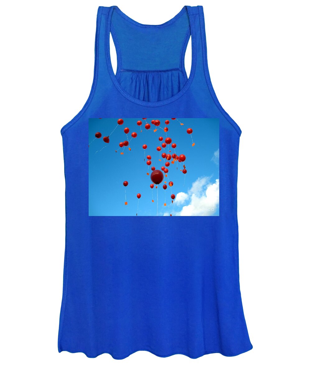 Up Women's Tank Top featuring the photograph Balloons in the Air by Amanda Mohler