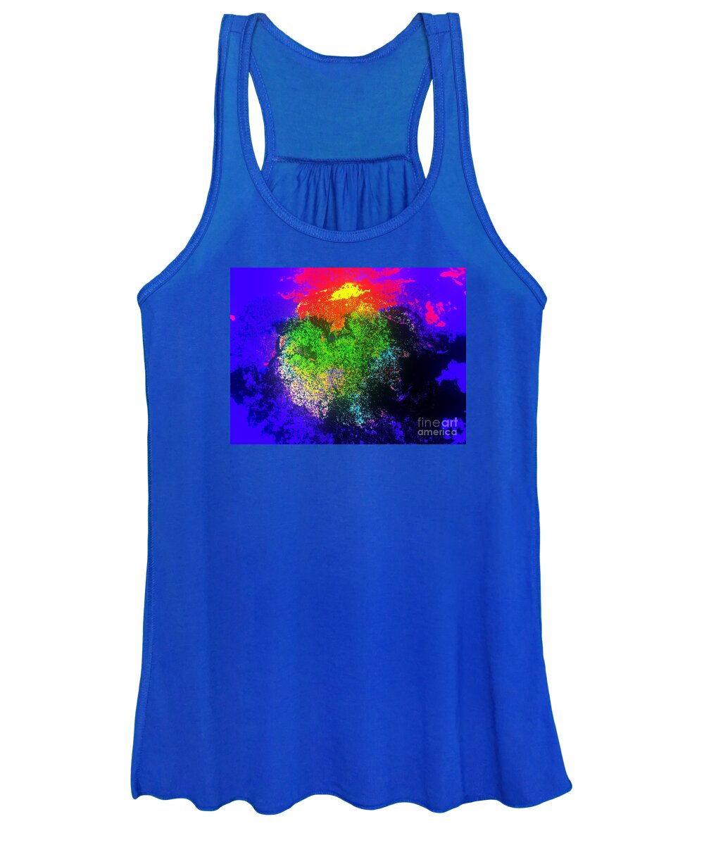 Fantasy Canvas Prints Women's Tank Top featuring the digital art Blooming nebula by Pauli Hyvonen