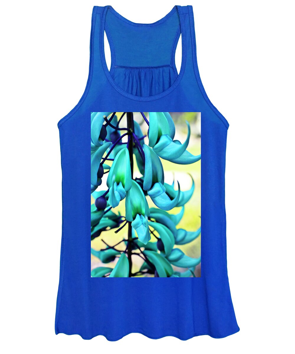 Blue Women's Tank Top featuring the photograph Blue Jade Plant Hawaii, United States by Scott Mead