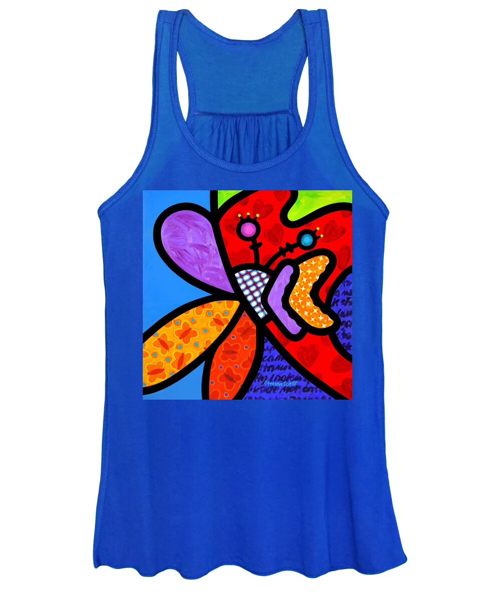 Abstract Women's Tank Top featuring the painting Butterfly Orchid by Steven Scott